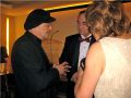 being congratulated by professor karl bardash nyu film school